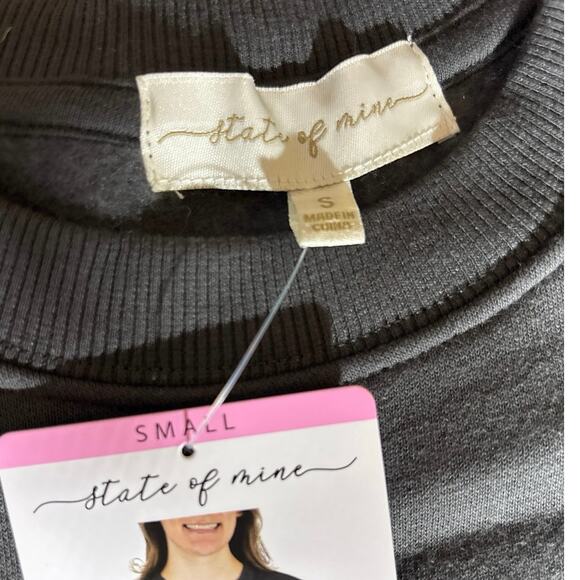 State of Mine womens Paris embroidered crewneck sweatshirt in dark grey Size S - Picture 7 of 7